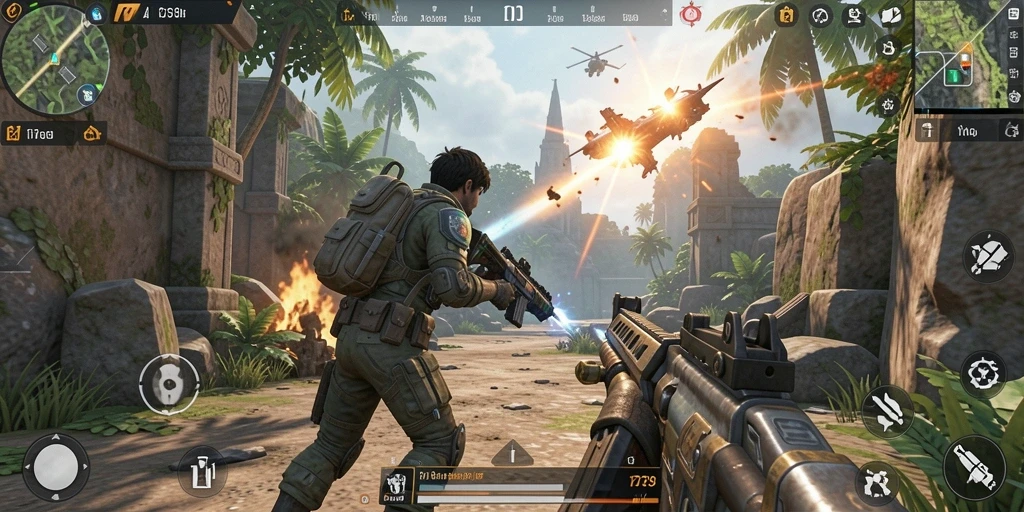 Tampilan gameplay seru dalam 2739 dengan aksi tembak menembak yang mendebarkan.