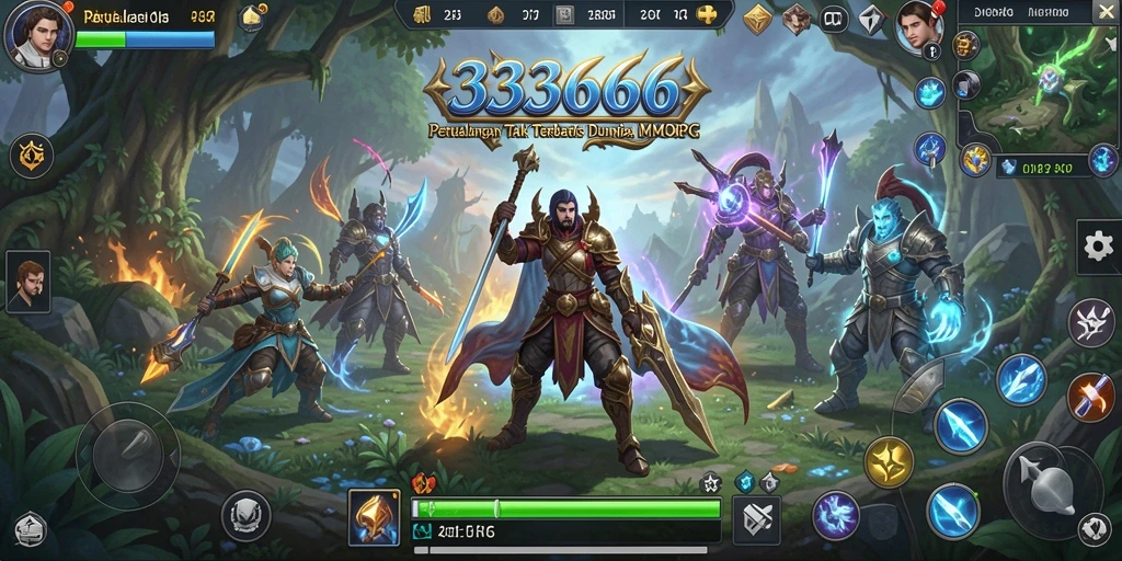Tampilan menarik dari gameplay MMORPG 333666 yang memukau.
