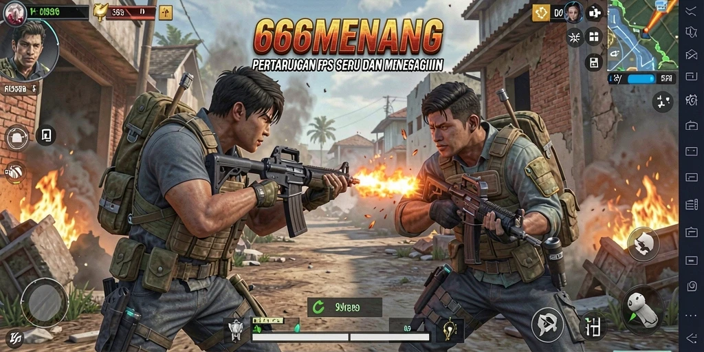 Tampilan gameplay seru dari 666MENANG yang penuh aksi.
