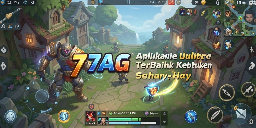 Tampilan antarmuka utama 77AG yang intuitif dan sederhana.