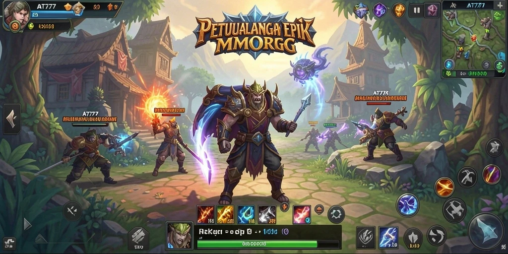 Tampilan gameplay MMORPG yang seru dan memukau di AT777.