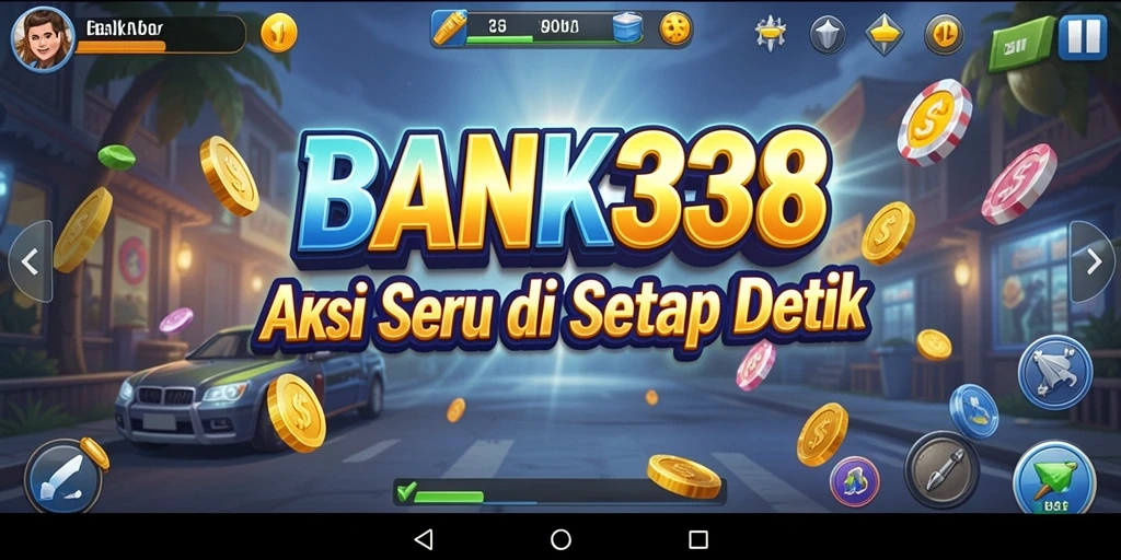 Screenshot menampilkan pertempuran sengit dalam game aksi BANK338.