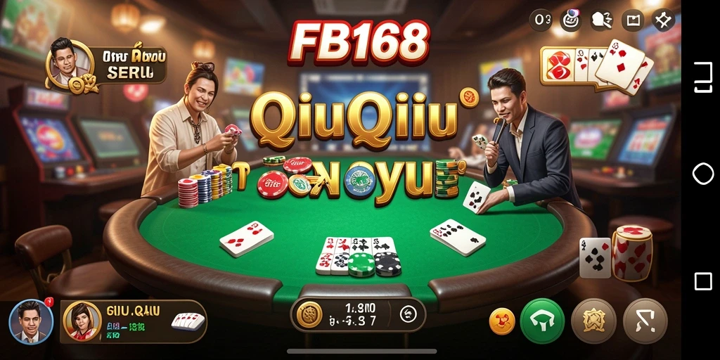Screenshot gameplay FB168 menampilkan keseruan permainan QiuQiu.
