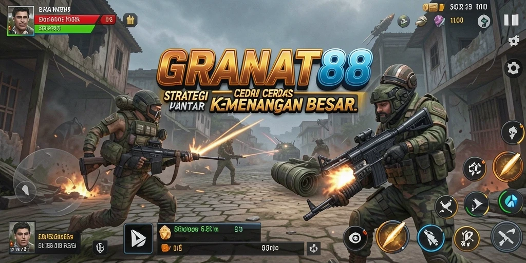 Tampilan gameplay GRANAT88 yang menampilkan aksi strategi yang mendebarkan.