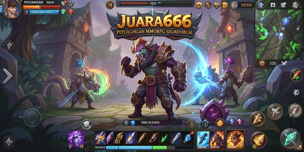 Tangkapan layar gameplay JUARA666 yang menampilkan aksi seru di dunia MMORPG.