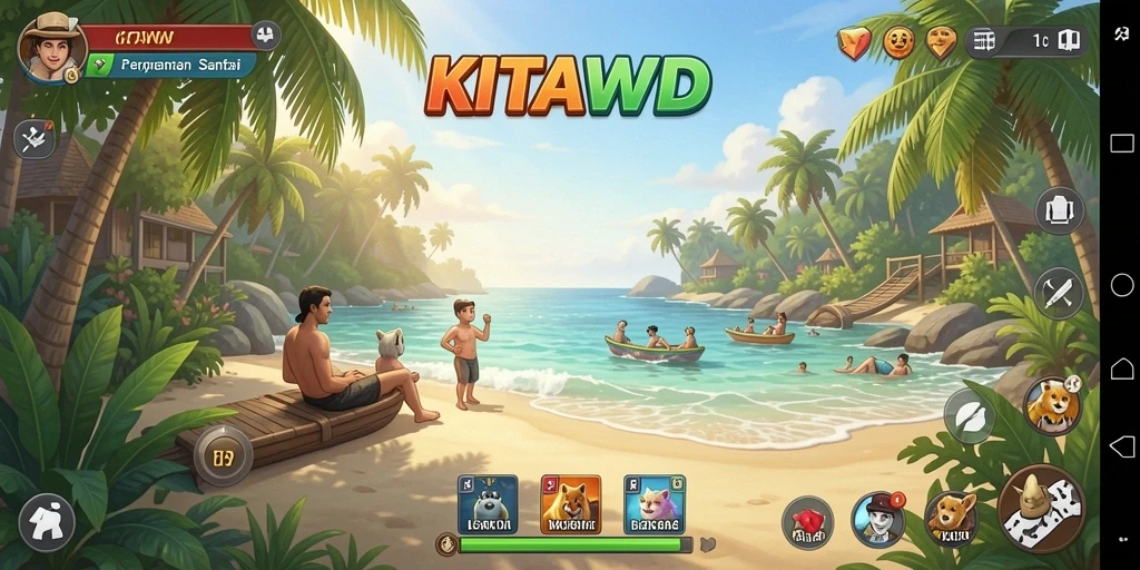 Gameplay KITAWD yang penuh warna dan menyenangkan.