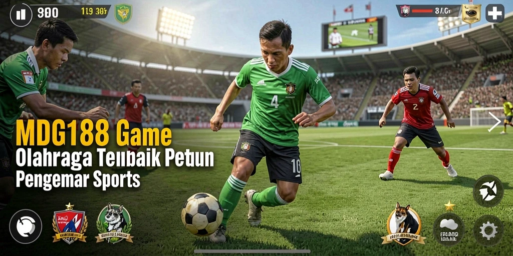 Screenshot gameplay <strong>MDG188</strong> menunjukkan aksi seru di lapangan olahraga.