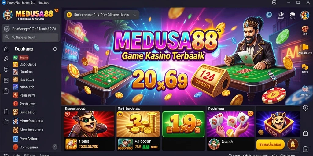 Tampilan gameplay menarik dari MEDUSA88 dalam permainan Kasino.