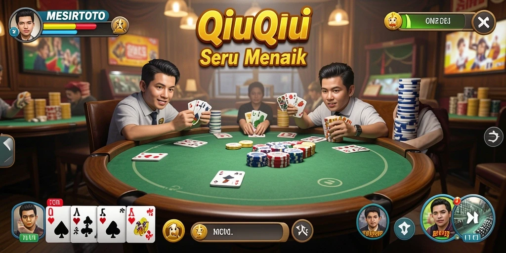 Tampilan gameplay QiuQiu yang seru dan mendebarkan.