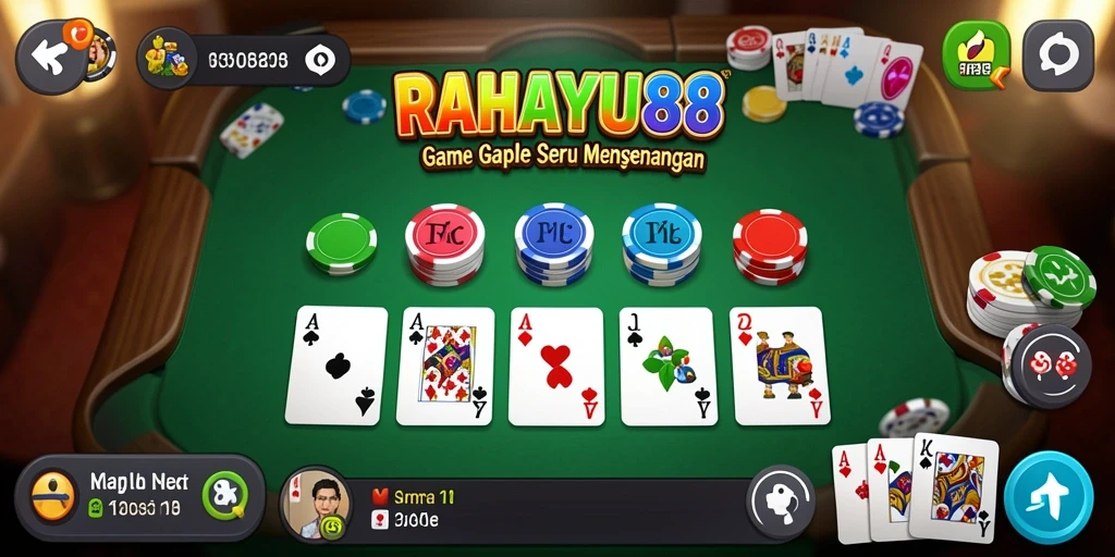 Screenshot RAHAYU88 menunjukkan keseruan bermain Gaple.