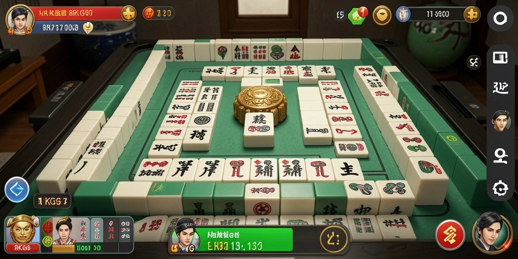 Tampilan gameplay Mahjong yang memukau di RKGG.