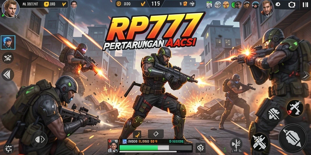 Tampilan mendebarkan dalam gameplay RP777 yang penuh aksi.