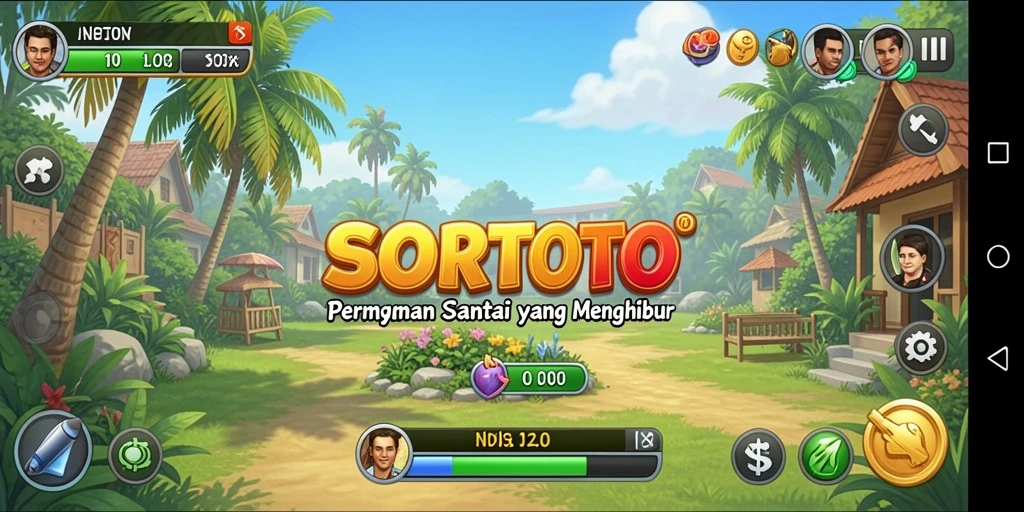 Tampilkan gameplay SORTOTO yang menyenangkan dan penuh warna.